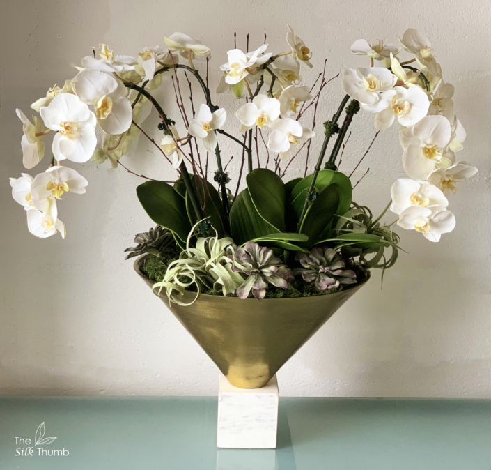 Artificial Floral Arrangements Approximately 40 Inches High BANBERRY DESIGNS LED Lighted Orchid Bouquet A/C Powered Home Decorating Accents 