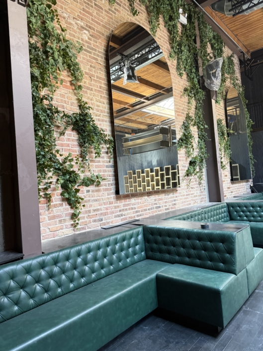 faux ivy installation CARBON CHICAGO the silk thumb design studio fake ivy